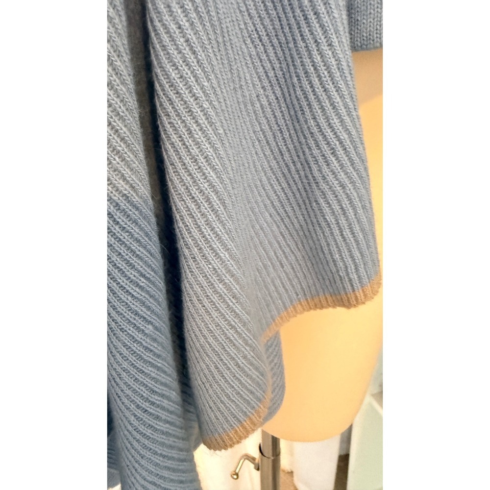 Sonia Rykiel Italy Blue Tie Front Drape Knit Cardigan Sweater Size 36 Small - Picture 2 of 11